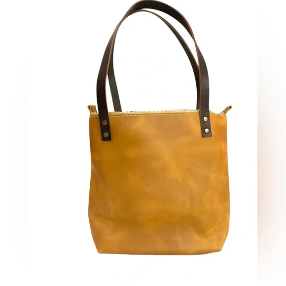 Portland Leather Goods Small Tote Bag Mango - Picture 3 of 14